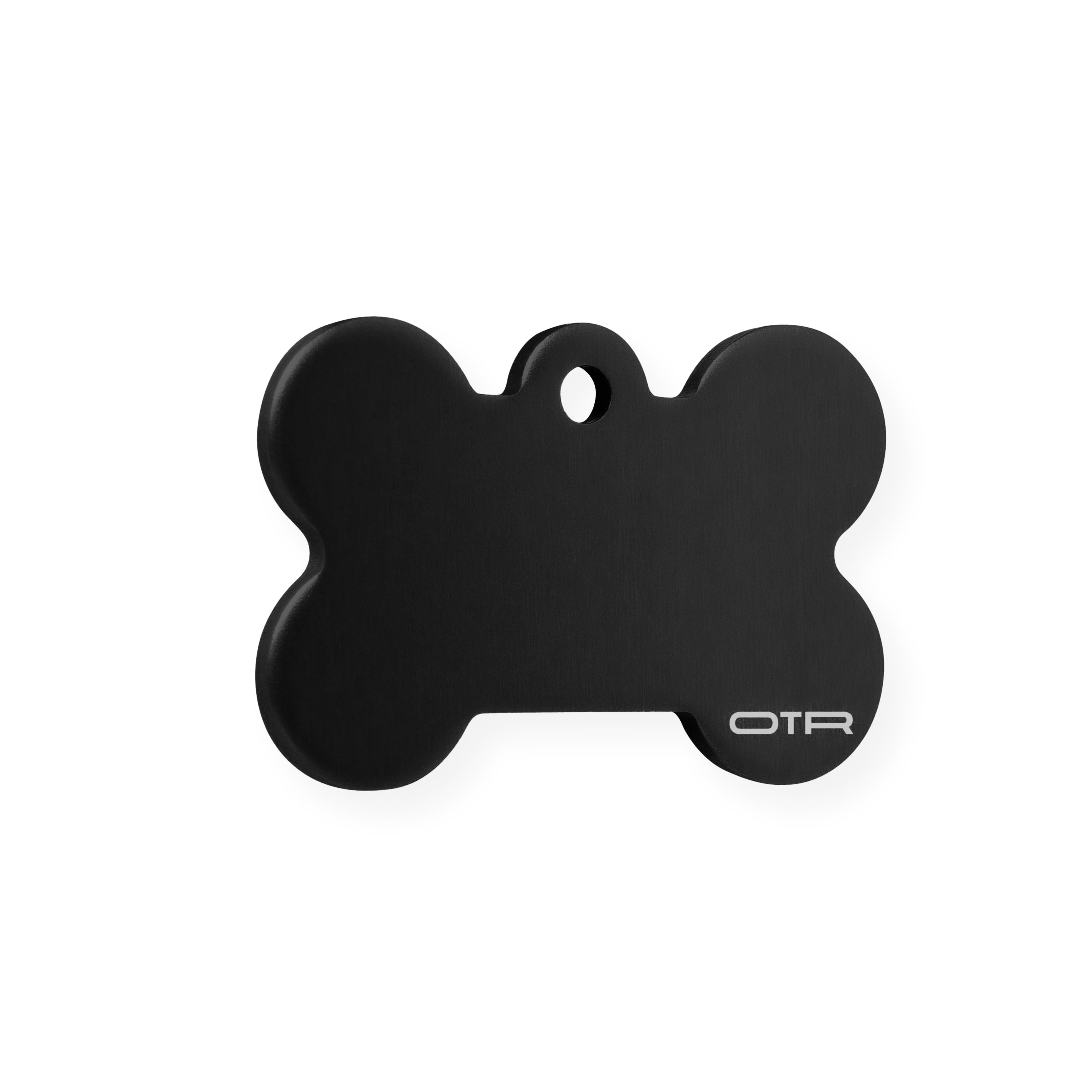 Black Bone Dog ID Tag Angle