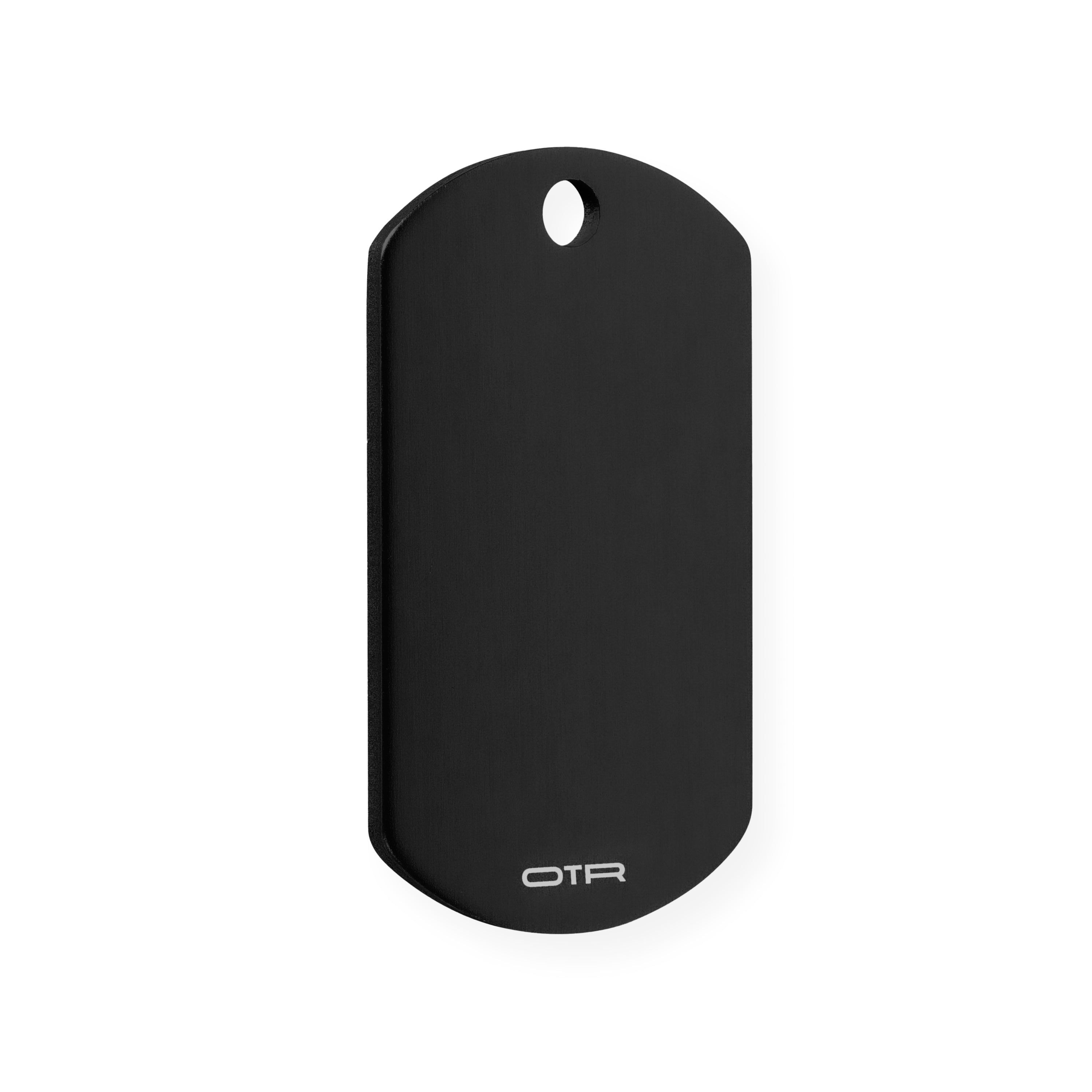 Black Military ID Tag Angle