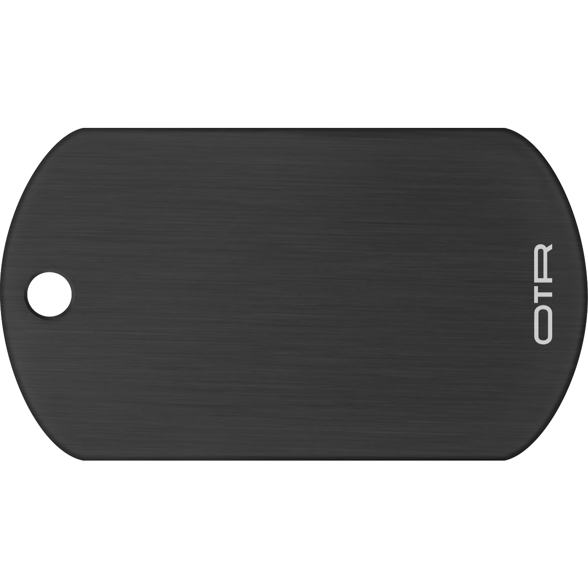 Black Military ID Tag Front