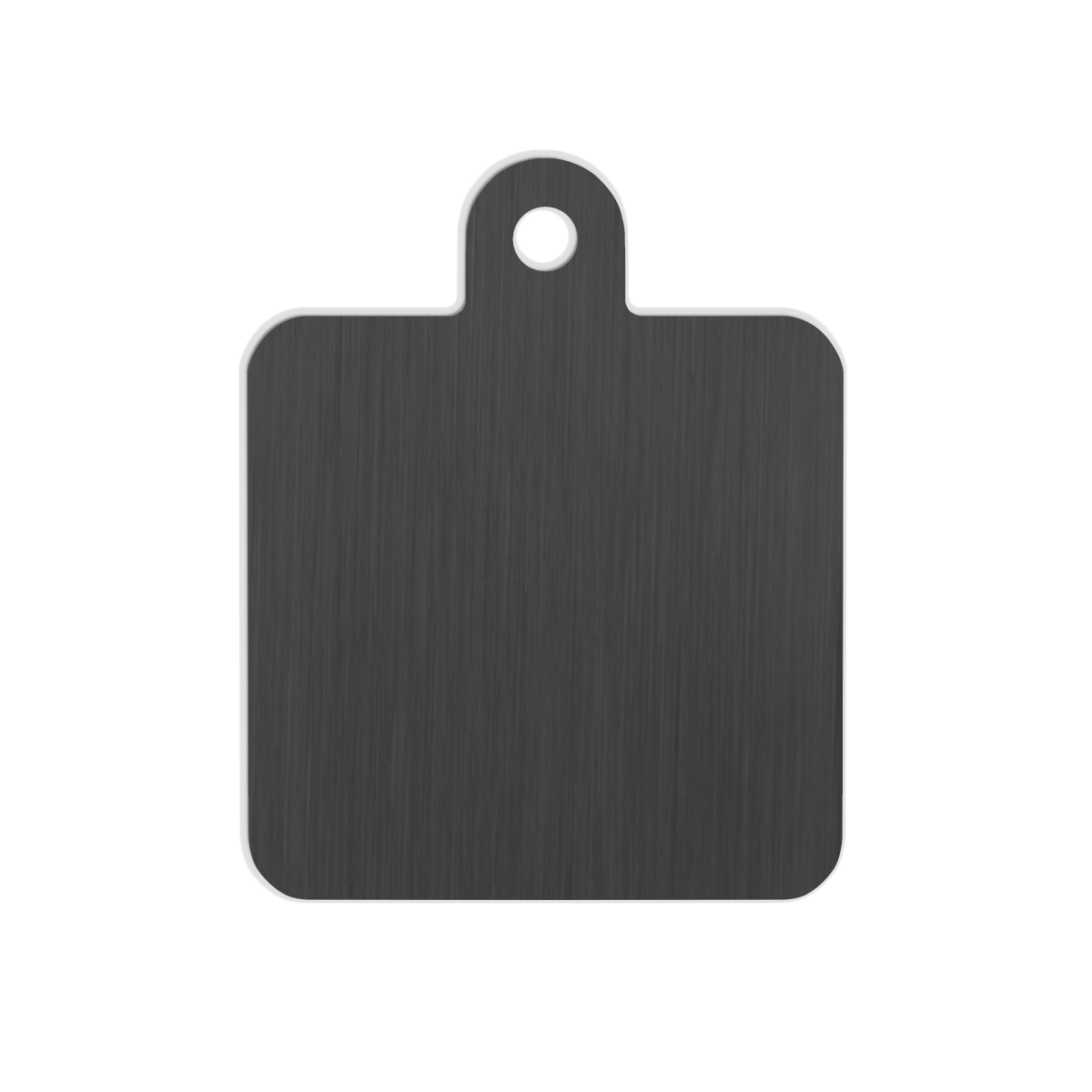 Black Square Dog Tag Back