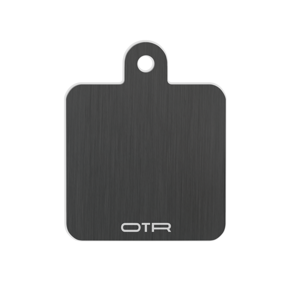 Black Square Dog Tag Front