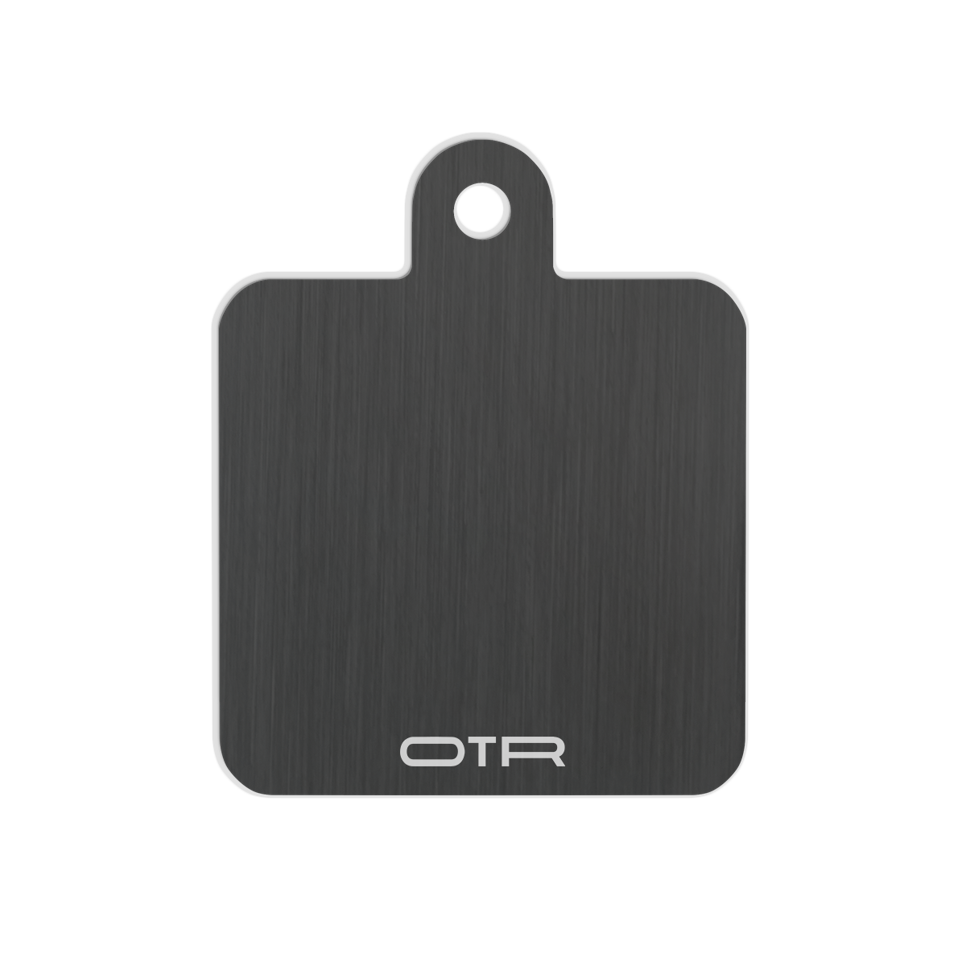 Black Square Dog Tag Front