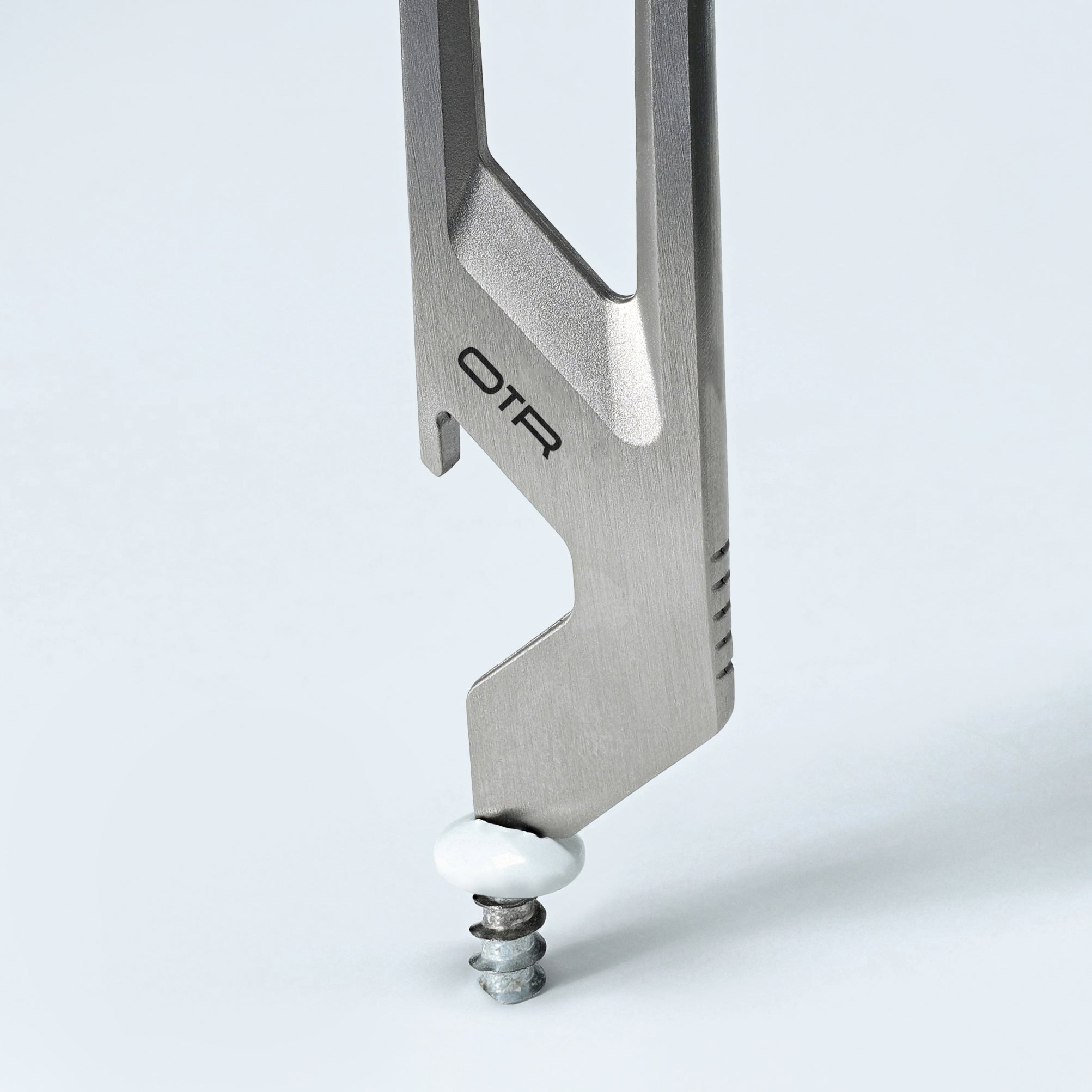 Brushed Stainless Steel Multitool in Use