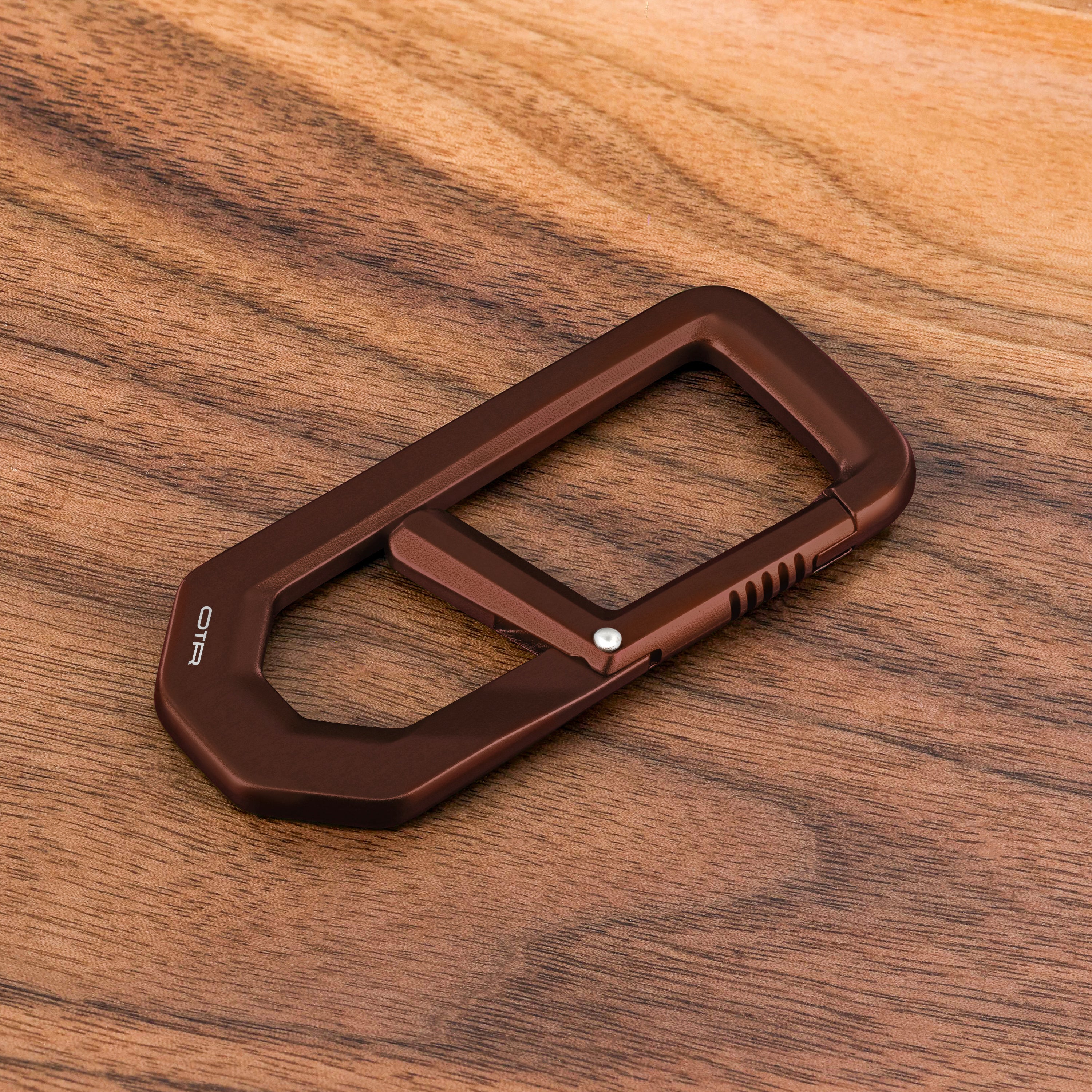 Espresso Bronze H Carabiner on Wood