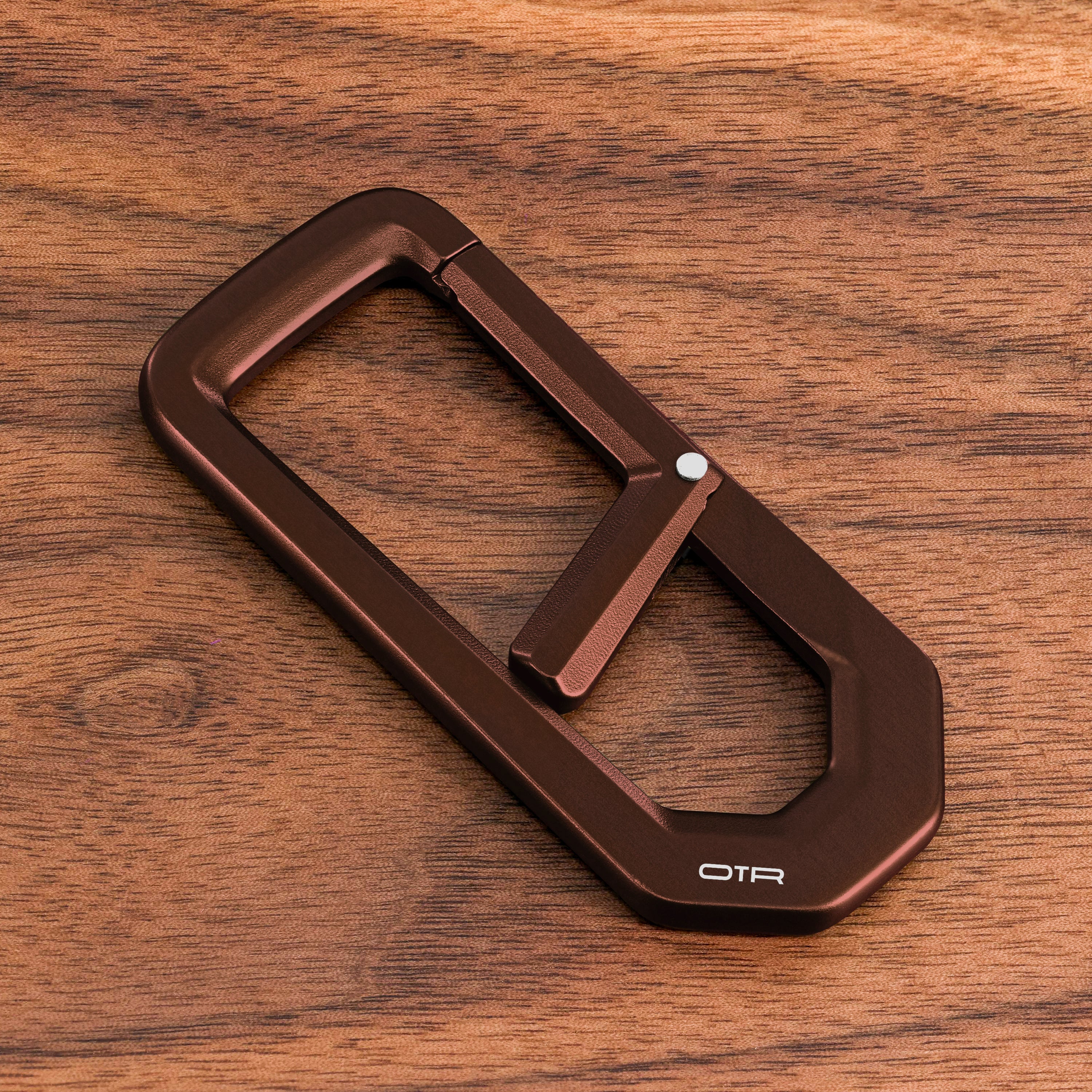 Espresso Bronze H Carabiner Wood Table