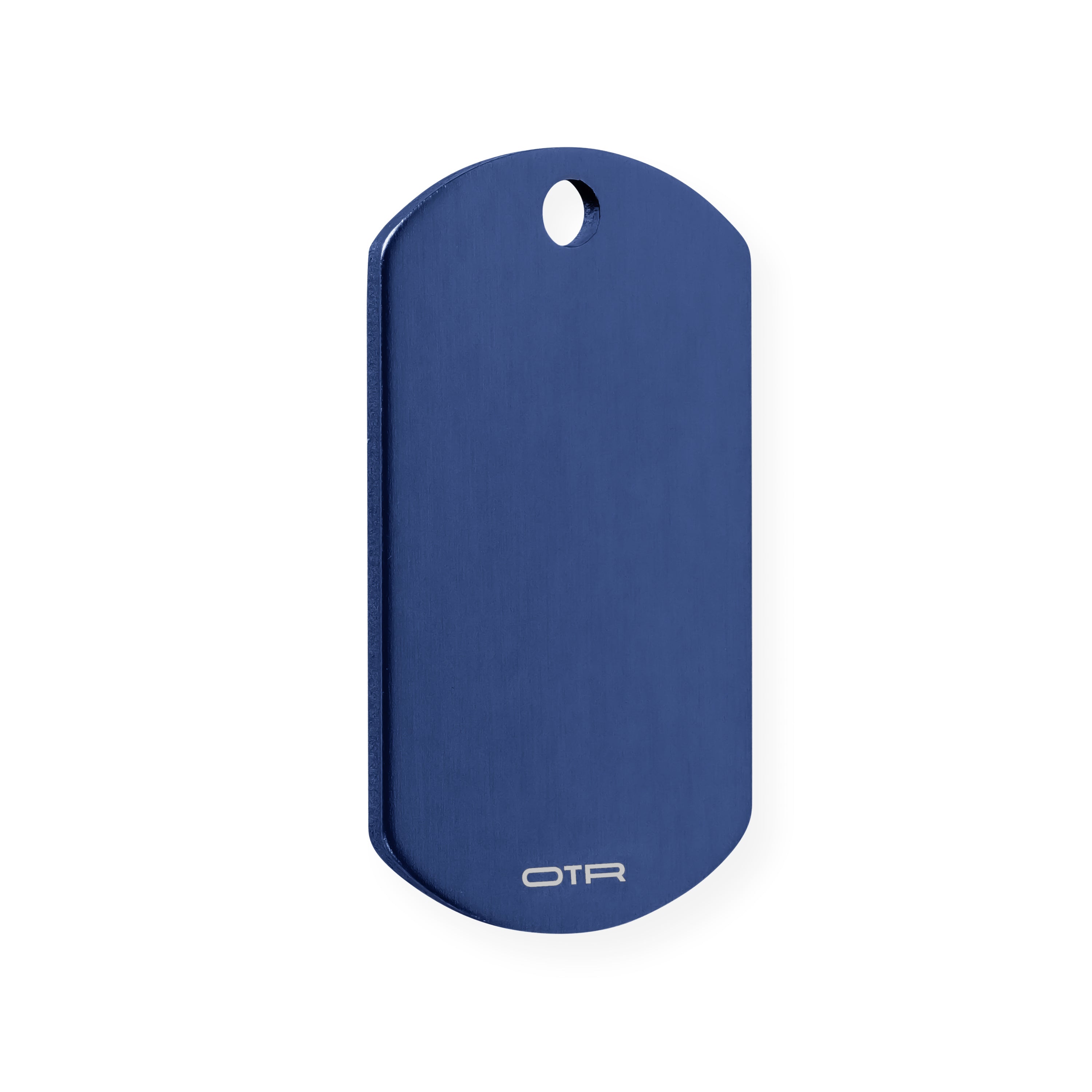 Night Blue Military ID Tag Angle