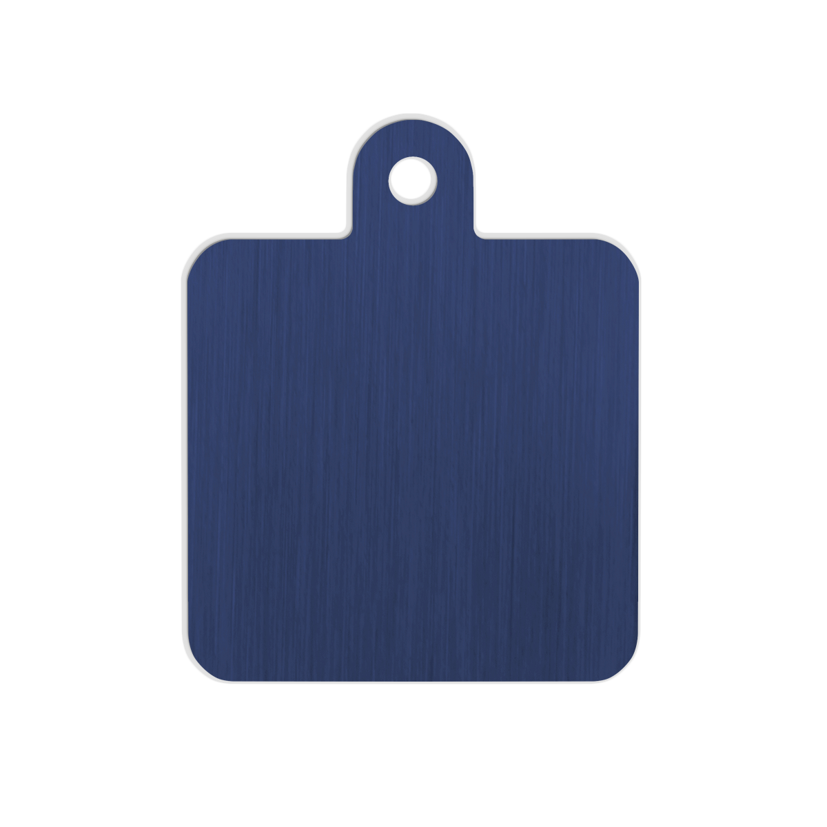 Night Blue Square Dog Tag Back