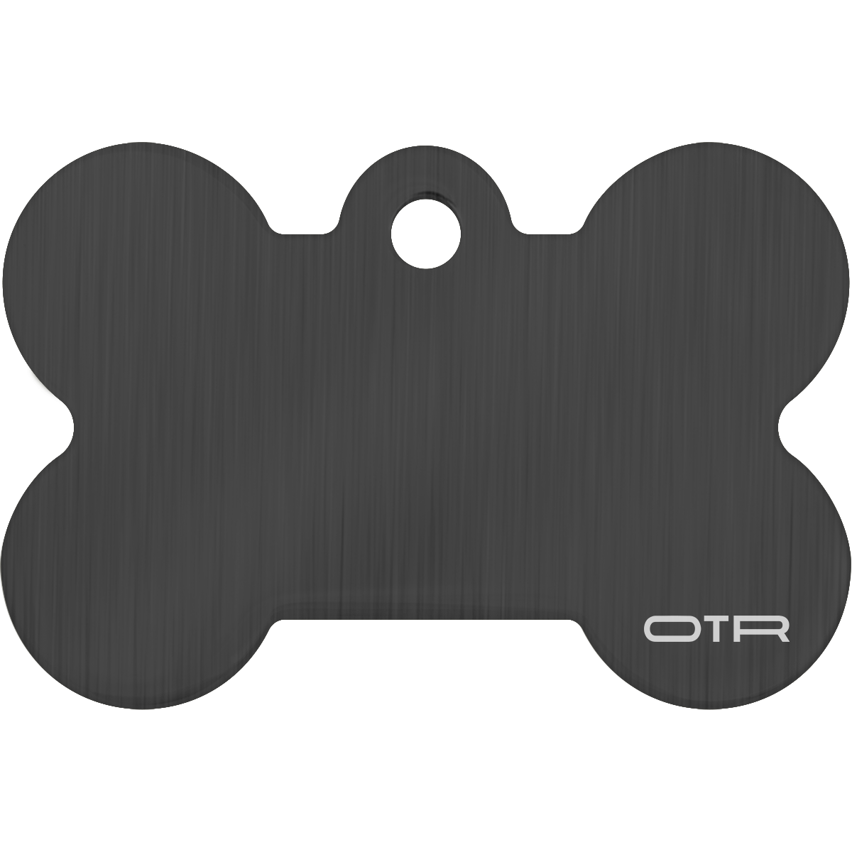 Black Bone Dog ID Tag Front Engraving