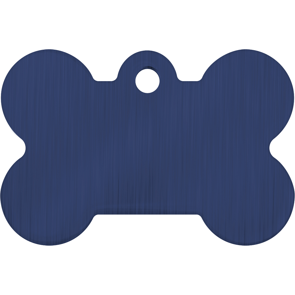 Night Blue Bone Dog ID Tag Back Engraving