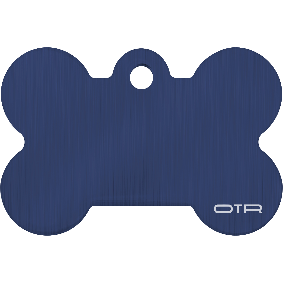 Night Blue Bone Dog ID Tag Front Engraving