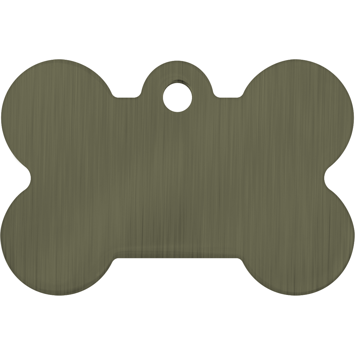 Olive Bone Dog ID Tag Back Engraving