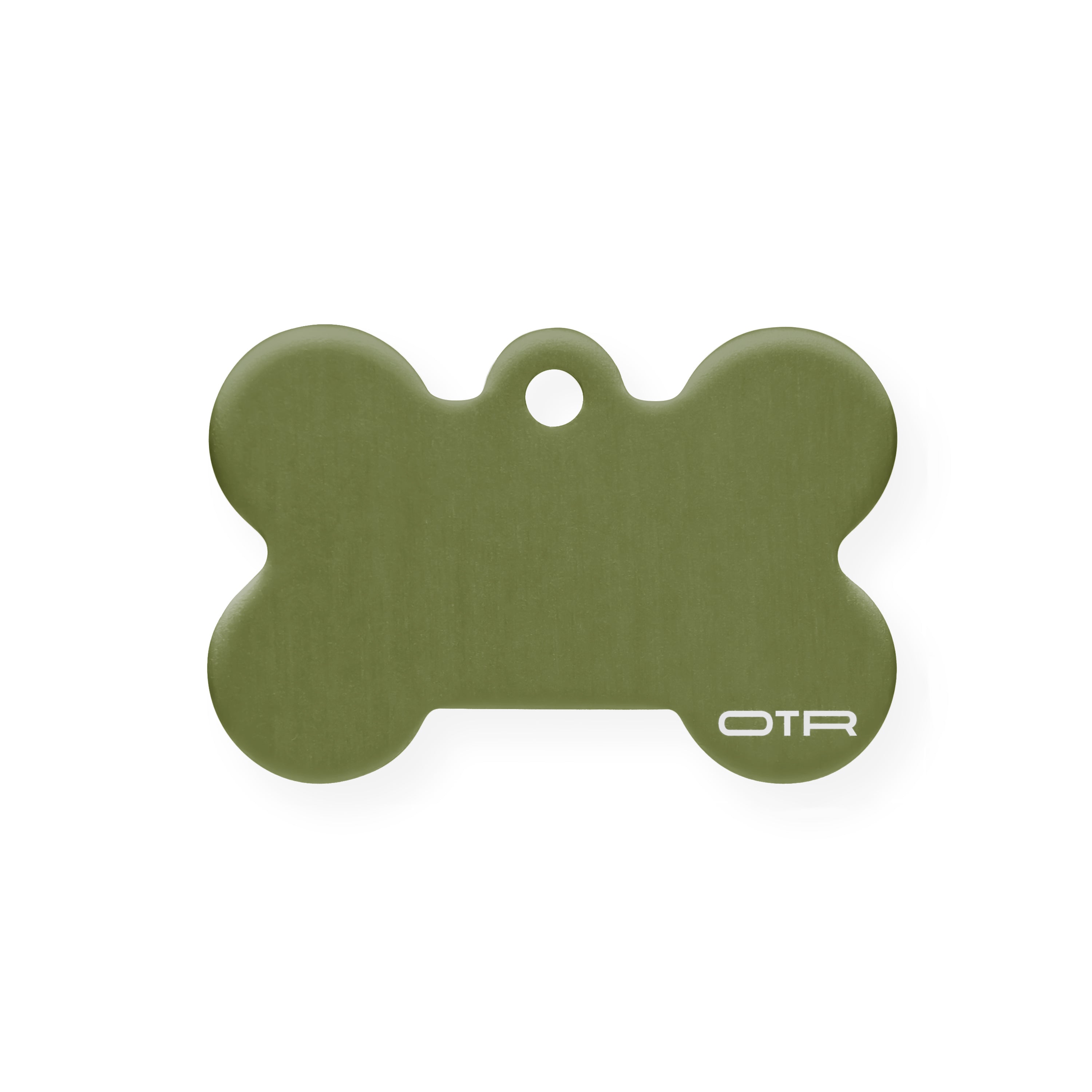 Olive Bone Dog ID Tag