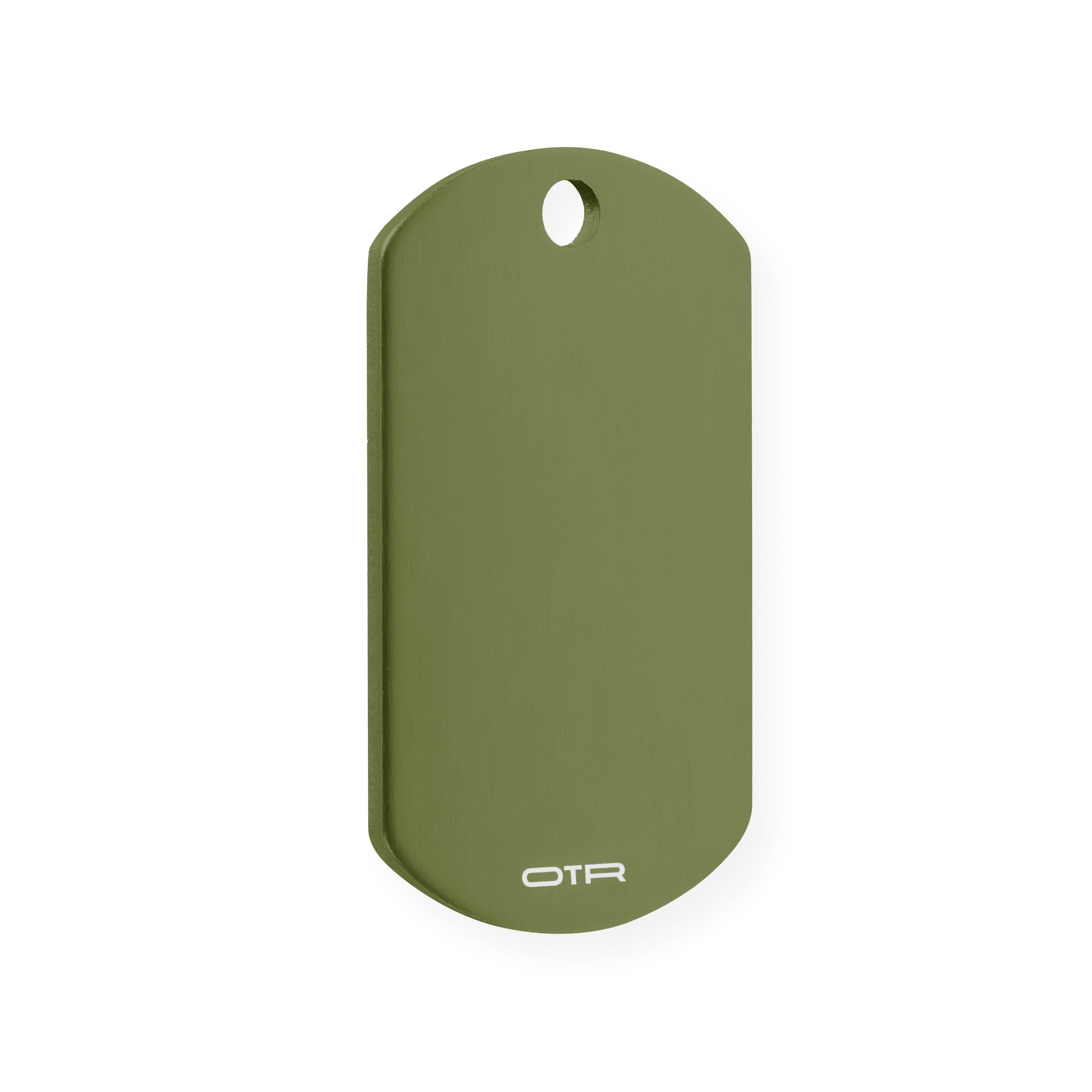 Olive Military ID Tag Angle