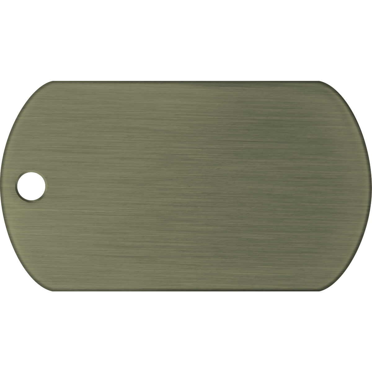 Olive Military ID Tag Back