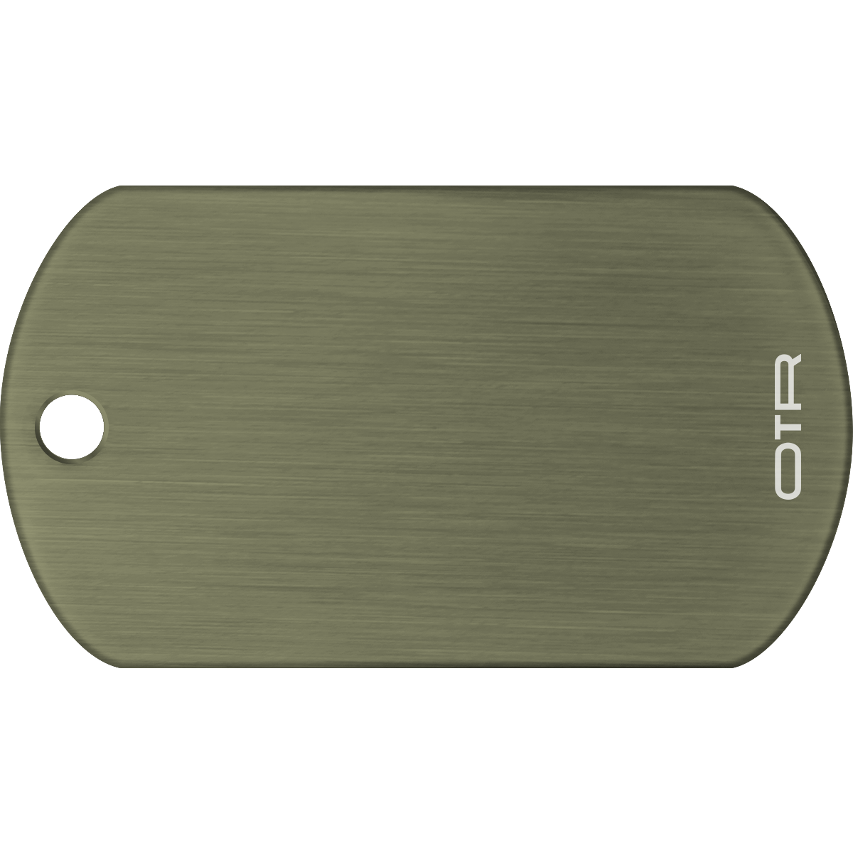 Olive Military ID Tag Front