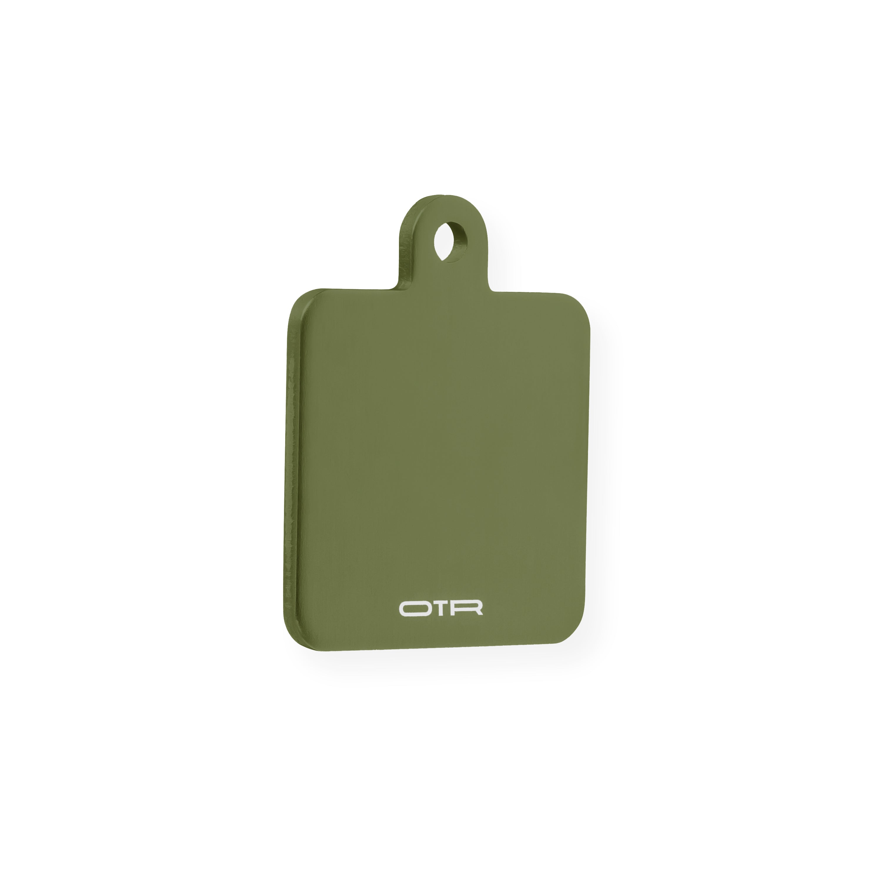 Olive Square Dog Tag Angle