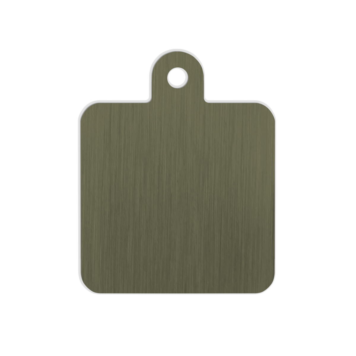 Olive Square Dog Tag Back