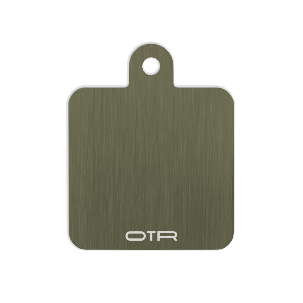 Olive Square Dog Tag Front