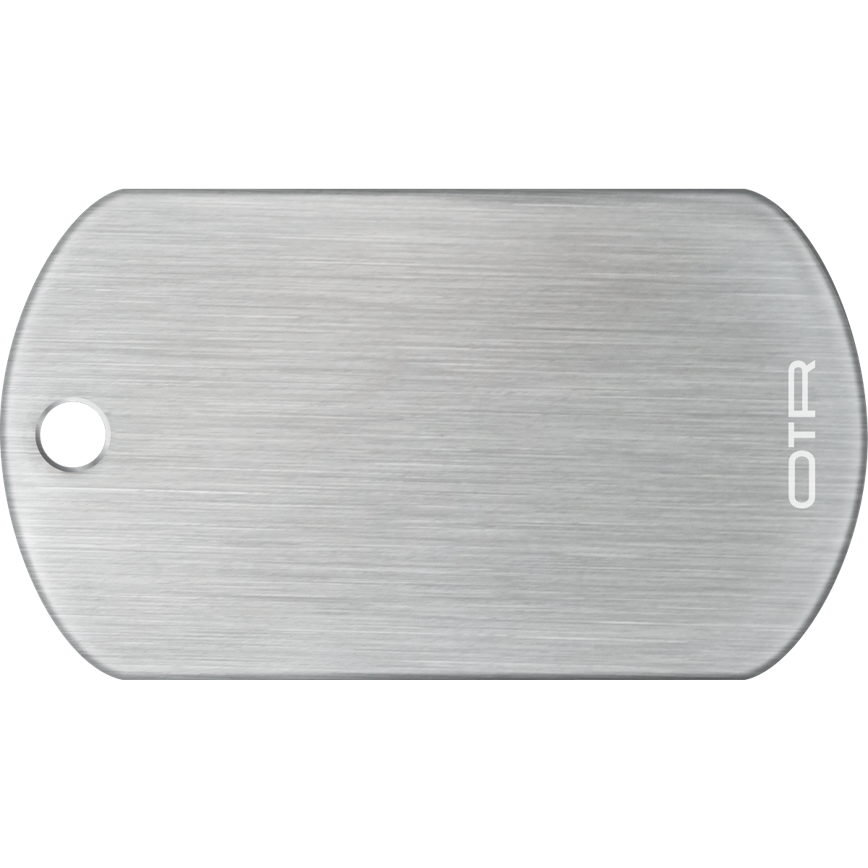 Silver Military ID Tag Front