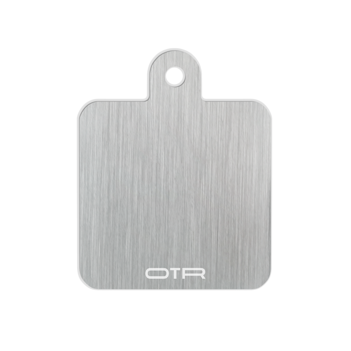 Silver Square Dog Tag Front