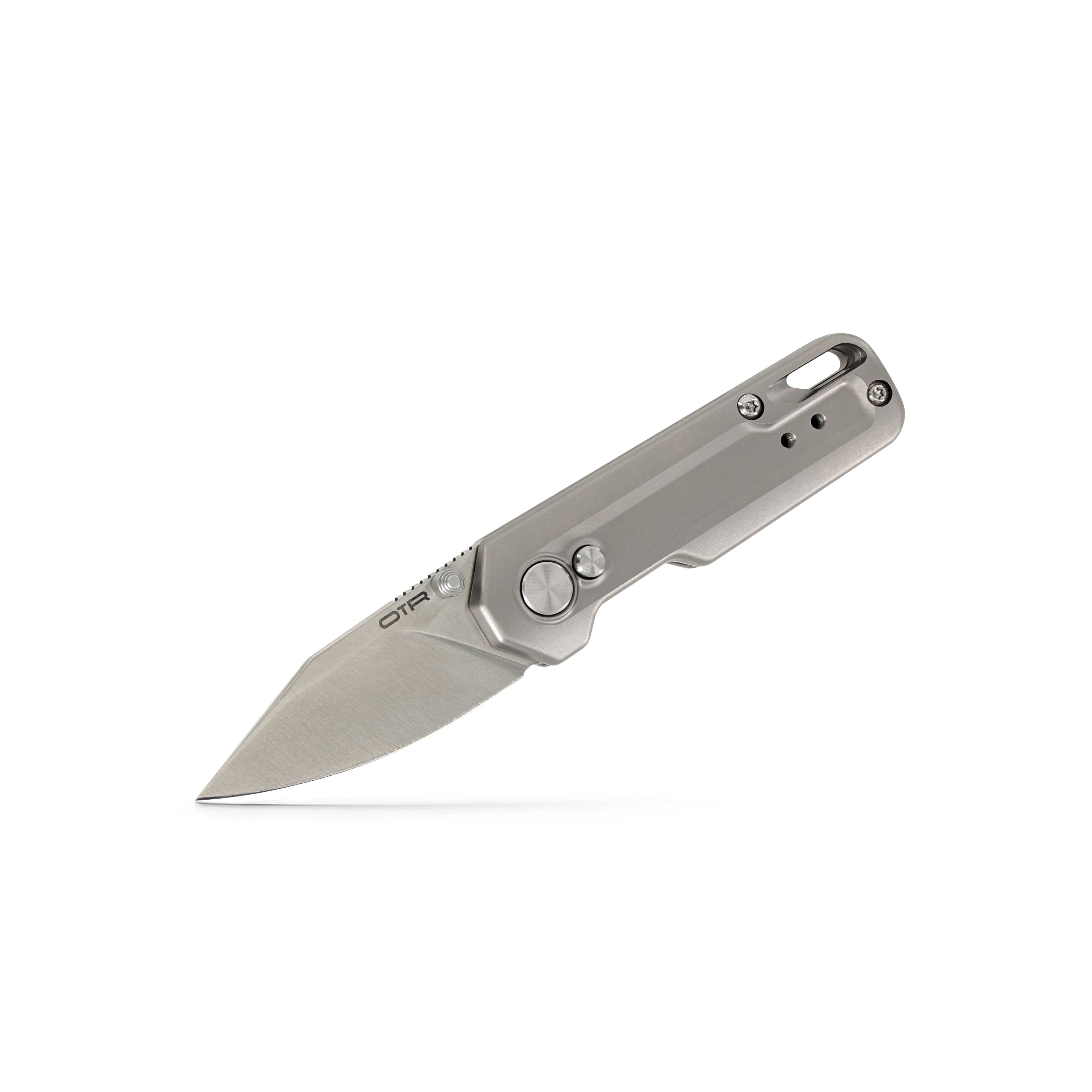 Titanium Mini Pocket Knife Angled