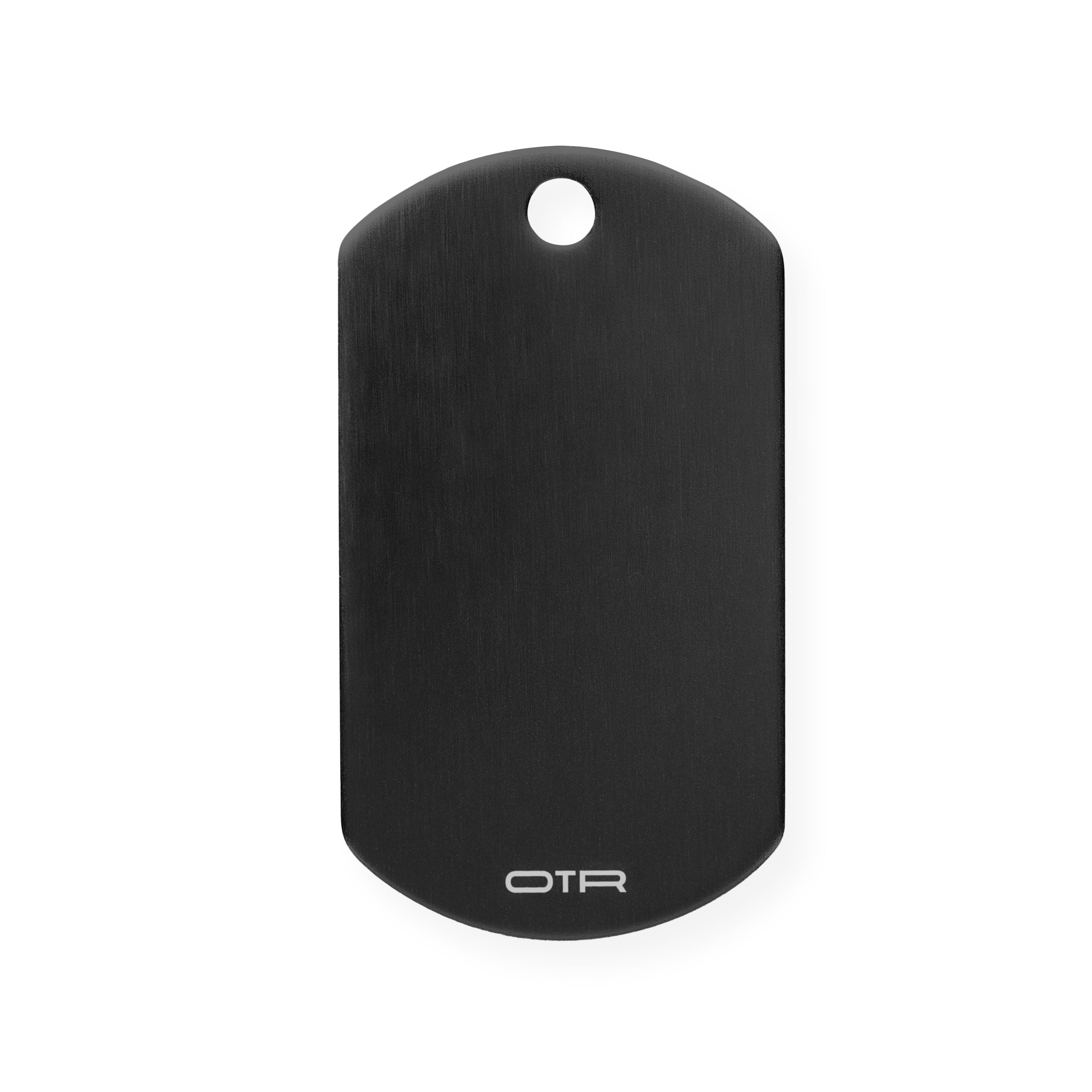Black Military ID Tag