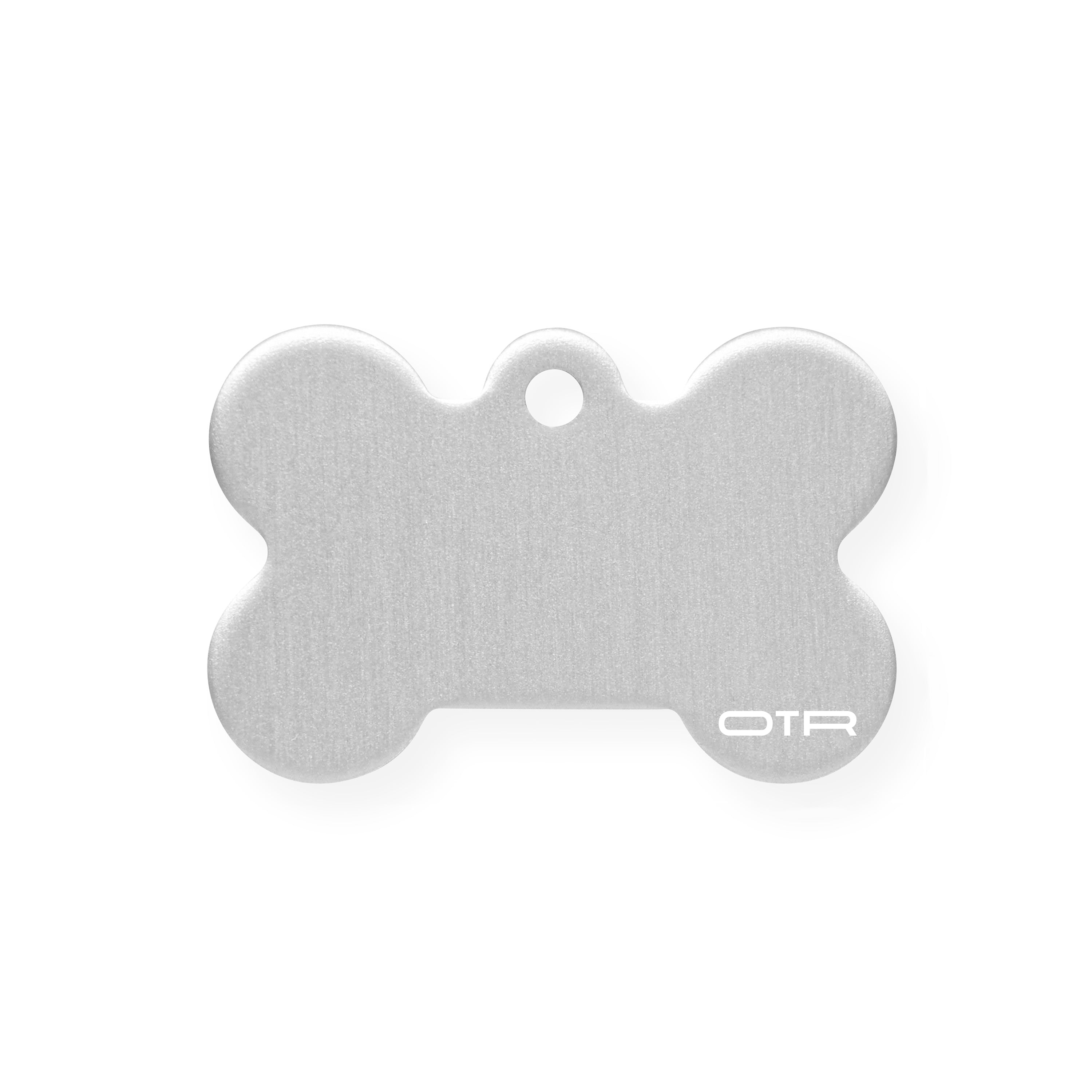 Silver Bone Dog ID Tag