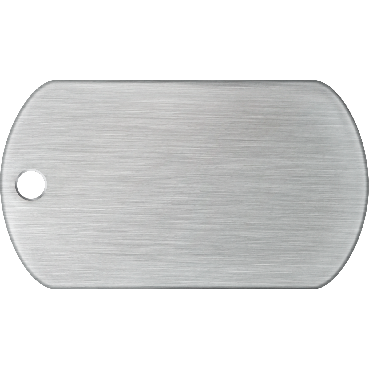 Silver Military ID Tag Back